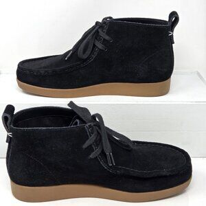 Everlane Womens 7.5 Suede Moc Boot Black Chukka Grandpacore Comfort 70s Cabin